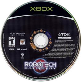 Artwork on the CD for Robotech: Battlecry (Collector's Edition) on the Microsoft Xbox.