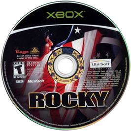 Artwork on the CD for Rocky: Legends on the Microsoft Xbox.