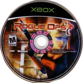 Artwork on the CD for Rogue Ops on the Microsoft Xbox.