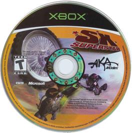Artwork on the CD for SX Superstar on the Microsoft Xbox.