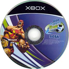 Artwork on the CD for Sega Soccer Slam on the Microsoft Xbox.