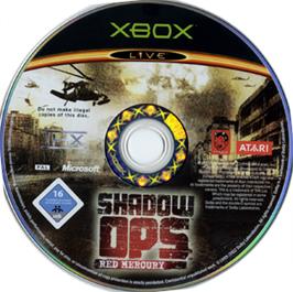 Artwork on the CD for Shadow Ops: Red Mercury on the Microsoft Xbox.