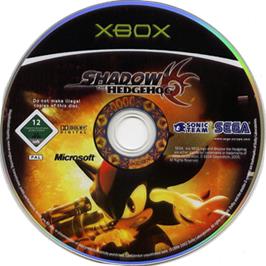 Artwork on the CD for Shadow the Hedgehog on the Microsoft Xbox.