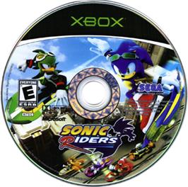 Artwork on the CD for Sonic Riders on the Microsoft Xbox.