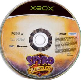 Artwork on the CD for Spyro: A Hero's Tail on the Microsoft Xbox.