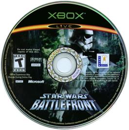 Artwork on the CD for Star Wars: Battlefront on the Microsoft Xbox.