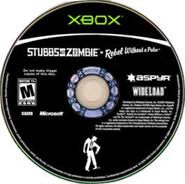 Artwork on the CD for Stubbs the Zombie in Rebel Without a Pulse on the Microsoft Xbox.