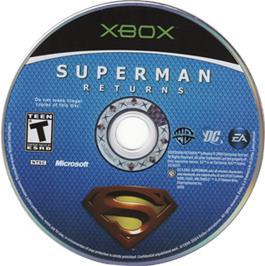 Artwork on the CD for Superman Returns on the Microsoft Xbox.