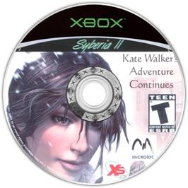 Artwork on the CD for Syberia 2 on the Microsoft Xbox.