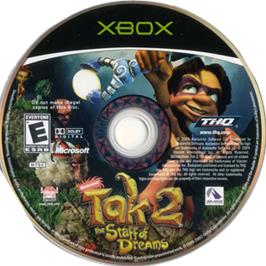 Artwork on the CD for Tak 2: The Staff of Dreams on the Microsoft Xbox.