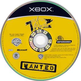 Artwork on the CD for Taz: Wanted on the Microsoft Xbox.