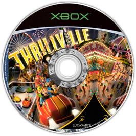 Artwork on the CD for Thrillville on the Microsoft Xbox.
