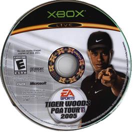 Artwork on the CD for Tiger Woods PGA Tour 2005 on the Microsoft Xbox.