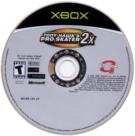 Artwork on the CD for Tony Hawk's Pro Skater 2x on the Microsoft Xbox.
