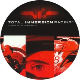 Artwork on the CD for Total Immersion Racing on the Microsoft Xbox.