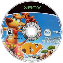 Artwork on the CD for Ty the Tasmanian Tiger on the Microsoft Xbox.