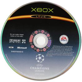 Artwork on the CD for UEFA Champions League 2004-2005 on the Microsoft Xbox.