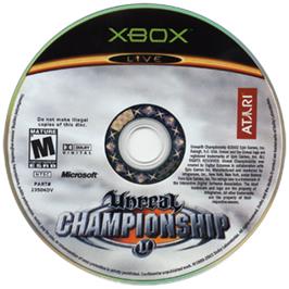 Artwork on the CD for Unreal Championship on the Microsoft Xbox.