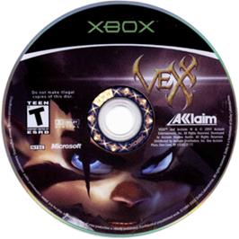 Artwork on the CD for Vexx on the Microsoft Xbox.