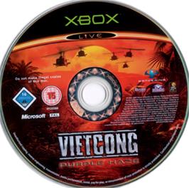 Artwork on the CD for Vietcong: Purple Haze on the Microsoft Xbox.