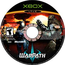 Artwork on the CD for WarPath on the Microsoft Xbox.