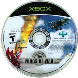 Artwork on the CD for Wings of War on the Microsoft Xbox.