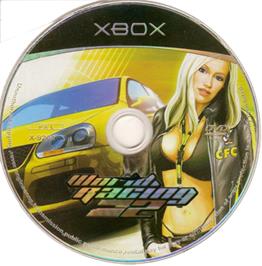 Artwork on the CD for World Racing 2 on the Microsoft Xbox.