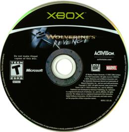 Artwork on the CD for X2: Wolverine's Revenge on the Microsoft Xbox.