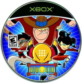 Artwork on the CD for Xiaolin Showdown on the Microsoft Xbox.