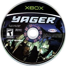 Artwork on the CD for Yager on the Microsoft Xbox.