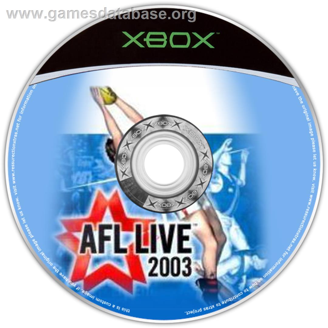 AFL Live 2003 - Microsoft Xbox - Artwork - CD