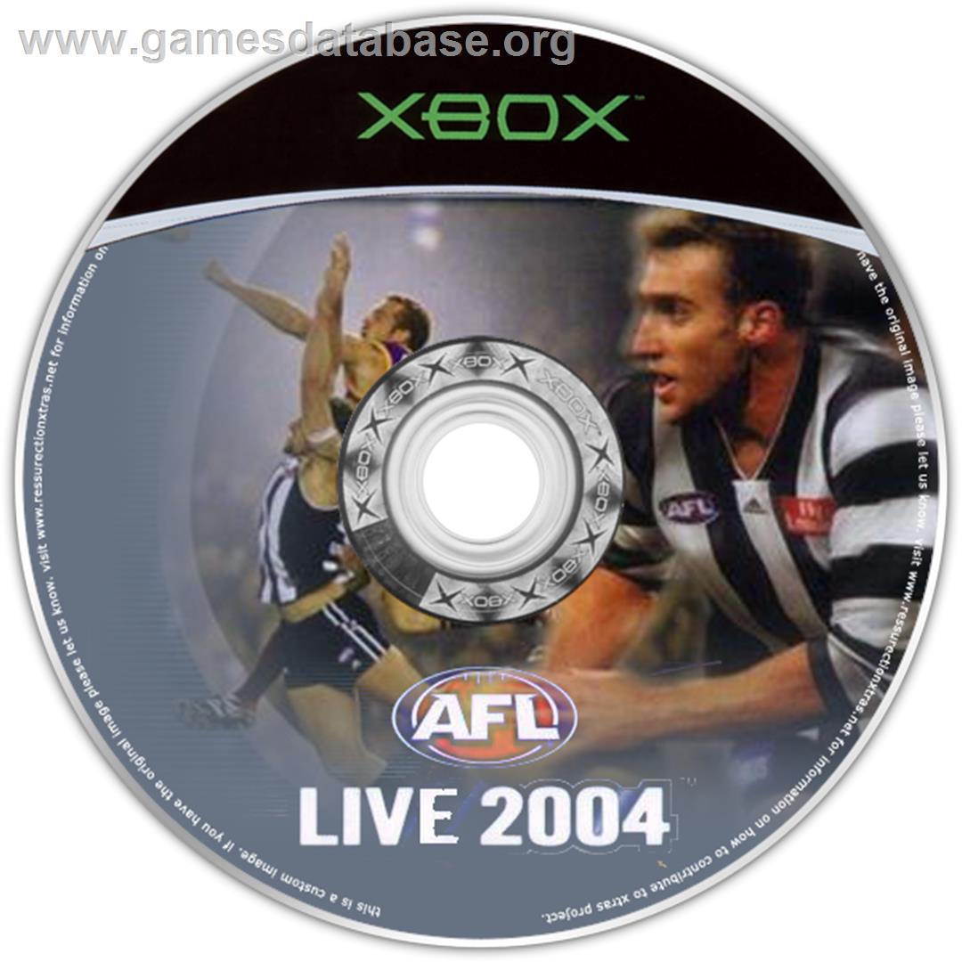 AFL Live 2004 - Microsoft Xbox - Artwork - CD