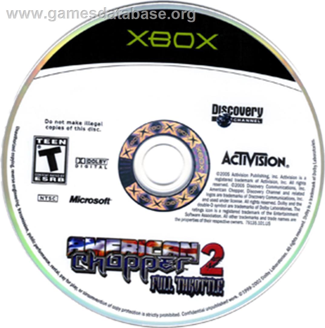 American Chopper 2: Full Throttle - Microsoft Xbox - Artwork - CD
