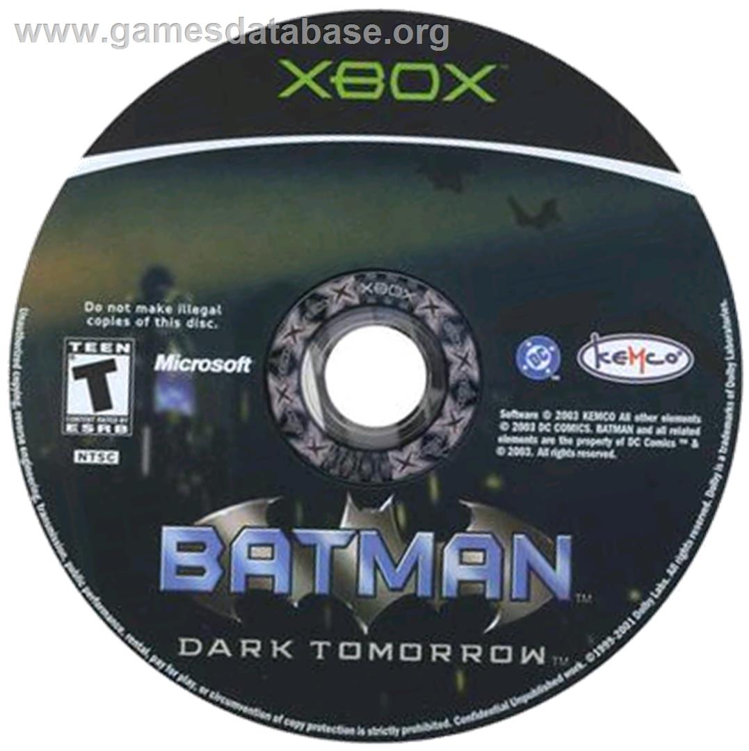 Batman: Dark Tomorrow - Microsoft Xbox - Artwork - CD