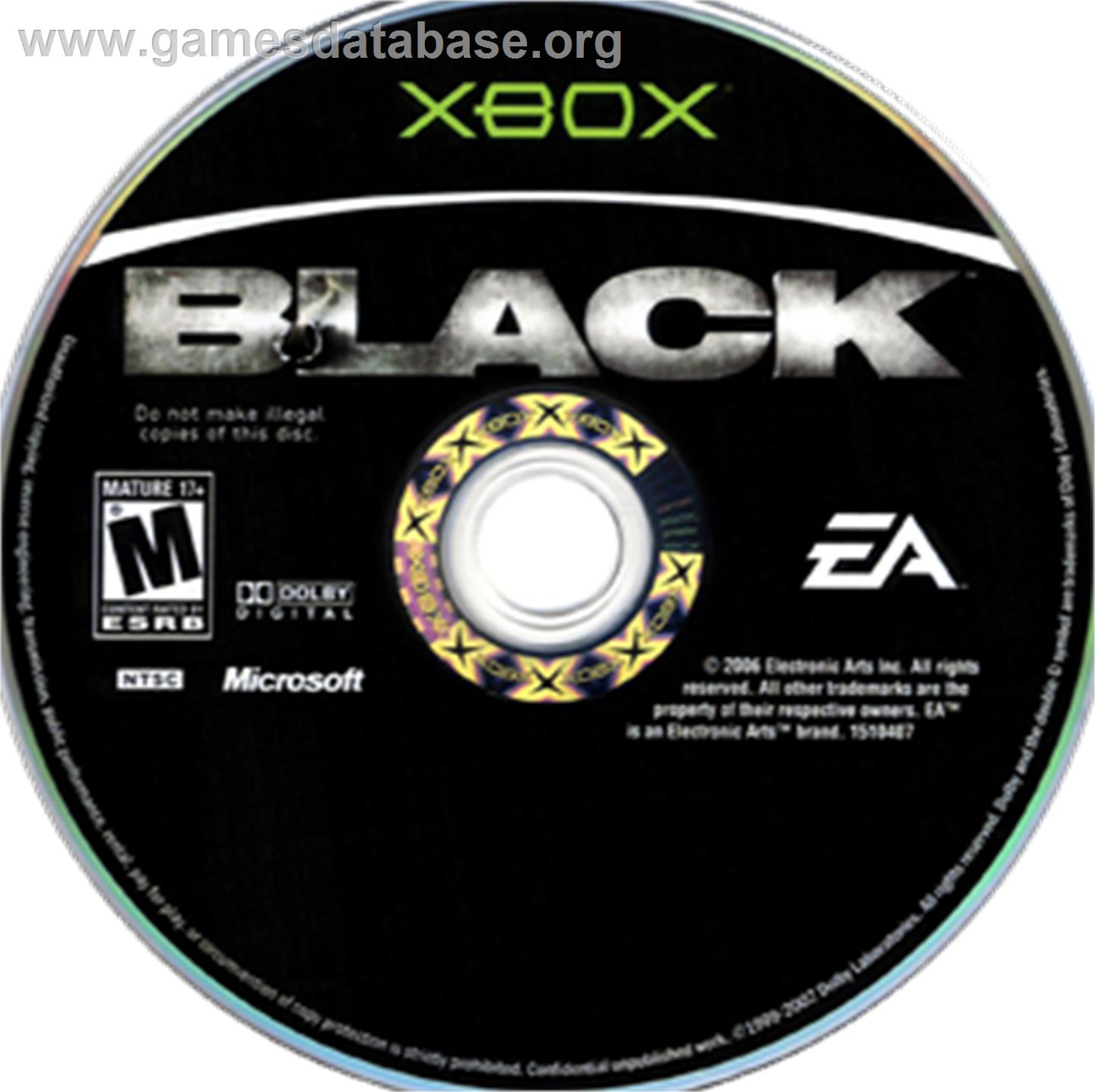 Black - Microsoft Xbox - Artwork - CD