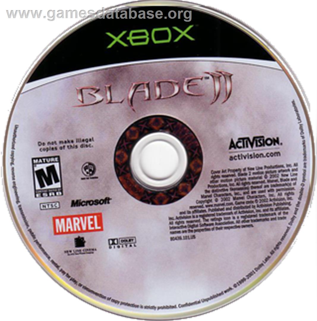 Blade 2 - Microsoft Xbox - Artwork - CD