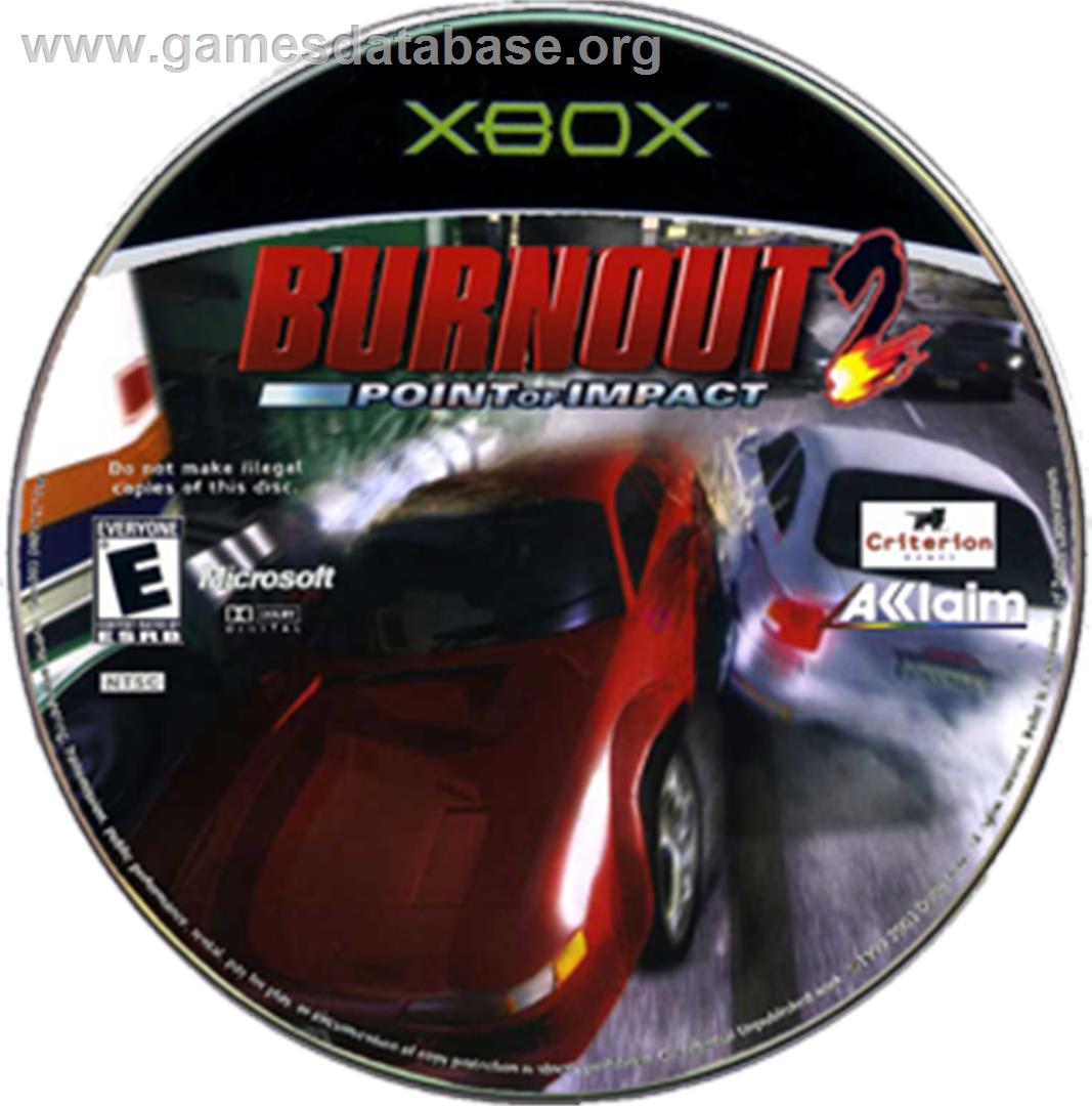 Burnout 2: Point of Impact - Microsoft Xbox - Artwork - CD