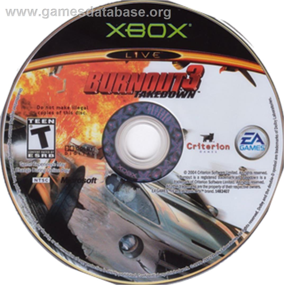 Burnout 3: Takedown - Microsoft Xbox - Artwork - CD