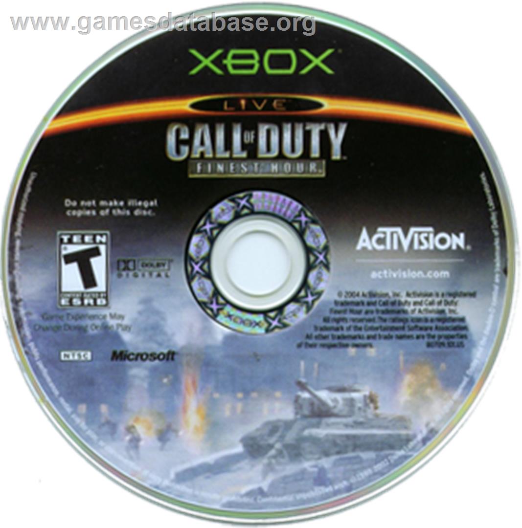 Call of Duty: Finest Hour - Microsoft Xbox - Artwork - CD