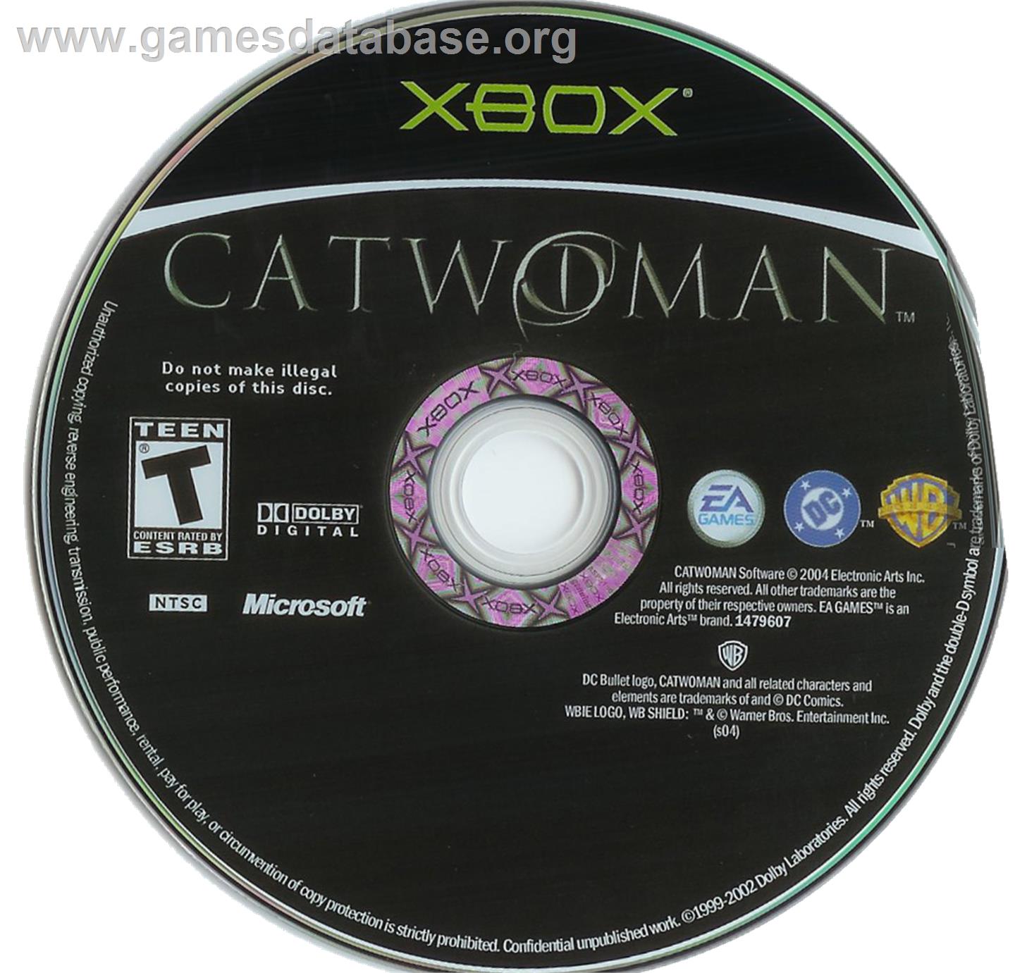 Catwoman - Microsoft Xbox - Artwork - CD