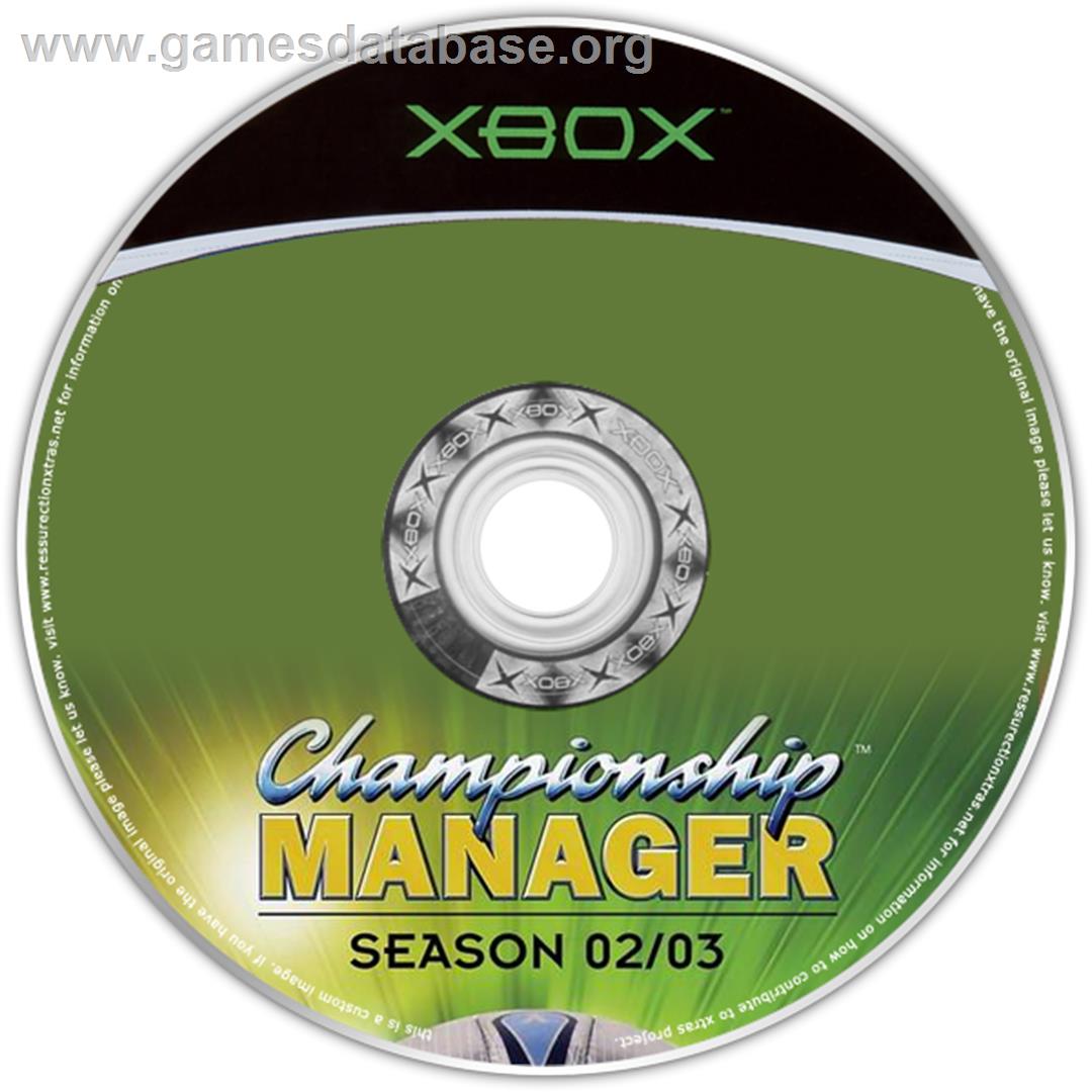Championship Manager: Season 02/03 - Microsoft Xbox - Artwork - CD