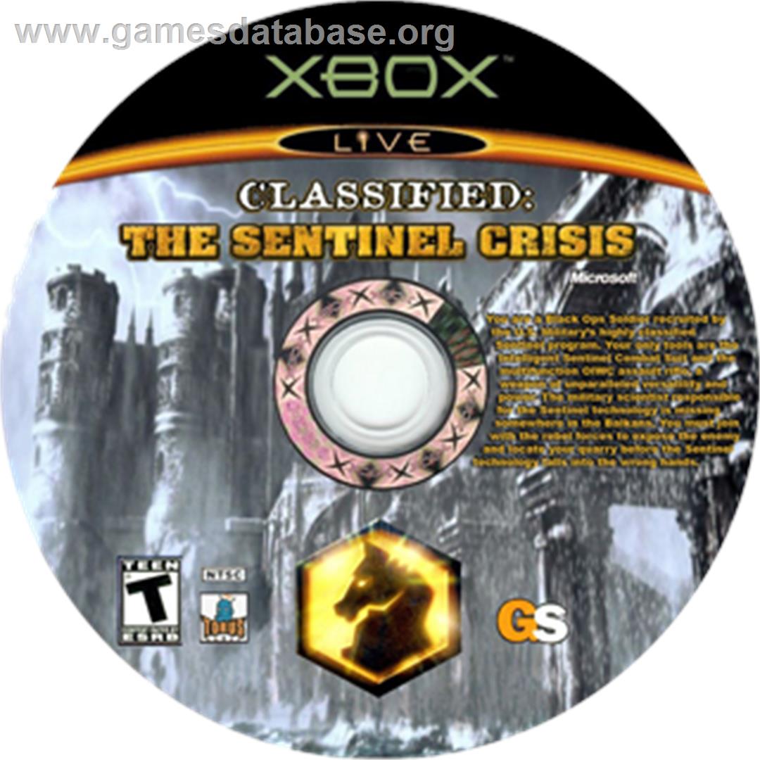 Classified: The Sentinel Crisis - Microsoft Xbox - Artwork - CD