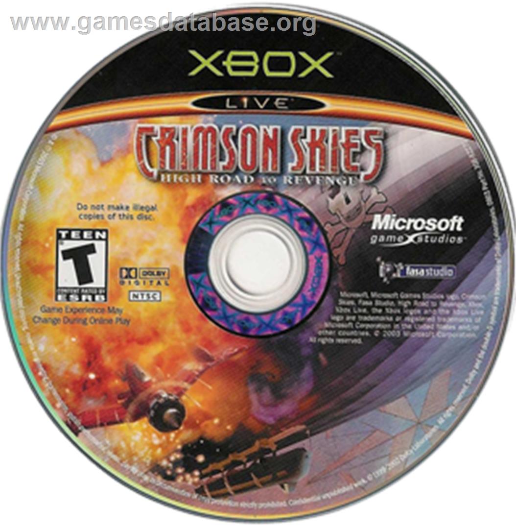Crimson Skies: High Road to Revenge - Microsoft Xbox - Artwork - CD