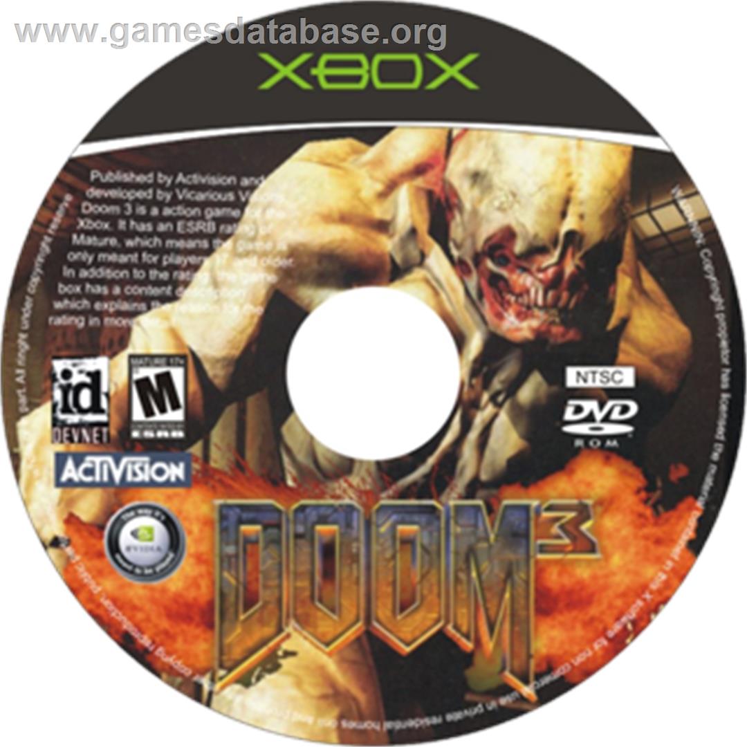 DOOM³ - Microsoft Xbox - Artwork - CD