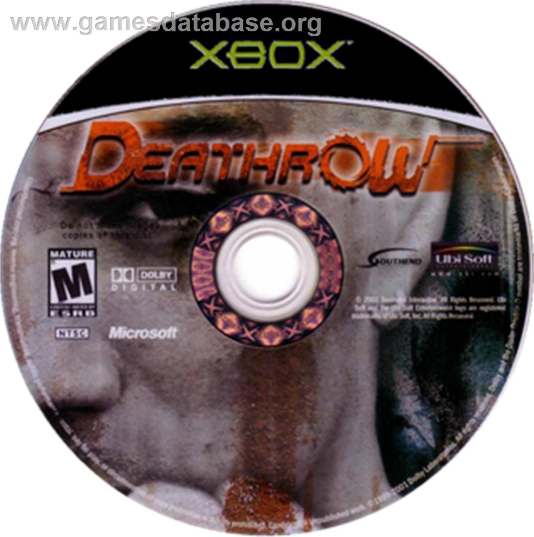 Death Row - Microsoft Xbox - Artwork - CD