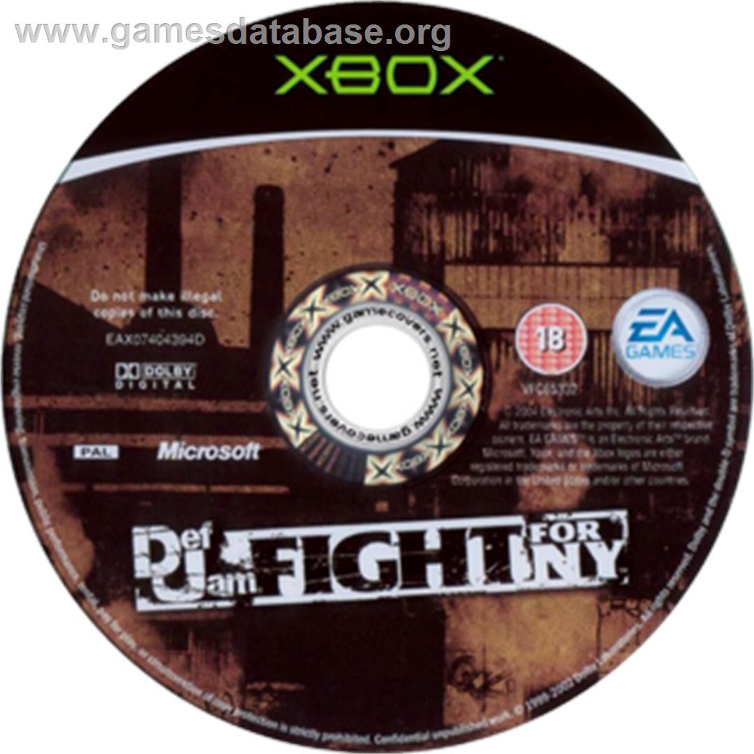 Def Jam: Fight for NY - Microsoft Xbox - Artwork - CD