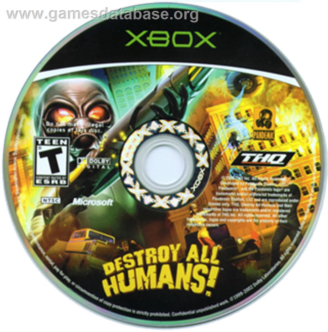 Destroy All Humans - Microsoft Xbox - Artwork - CD