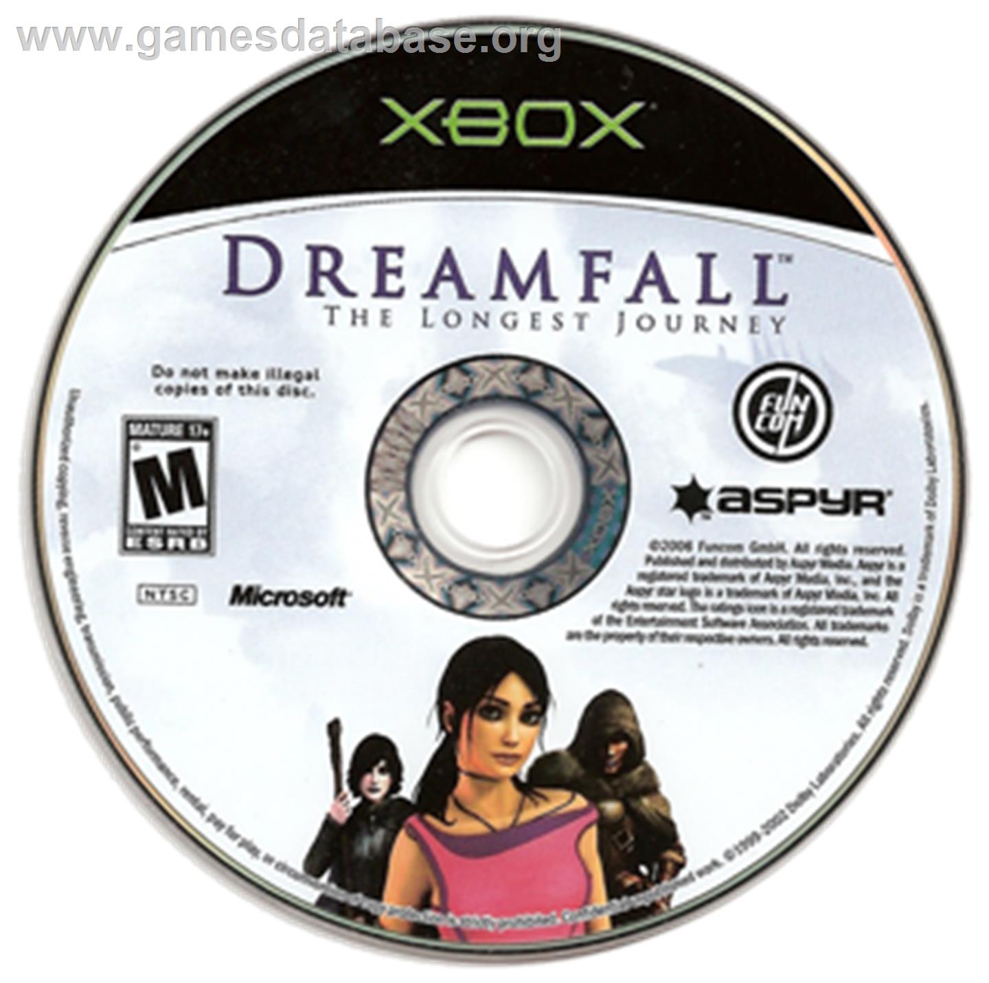 Dreamfall: The Longest Journey - Microsoft Xbox - Artwork - CD