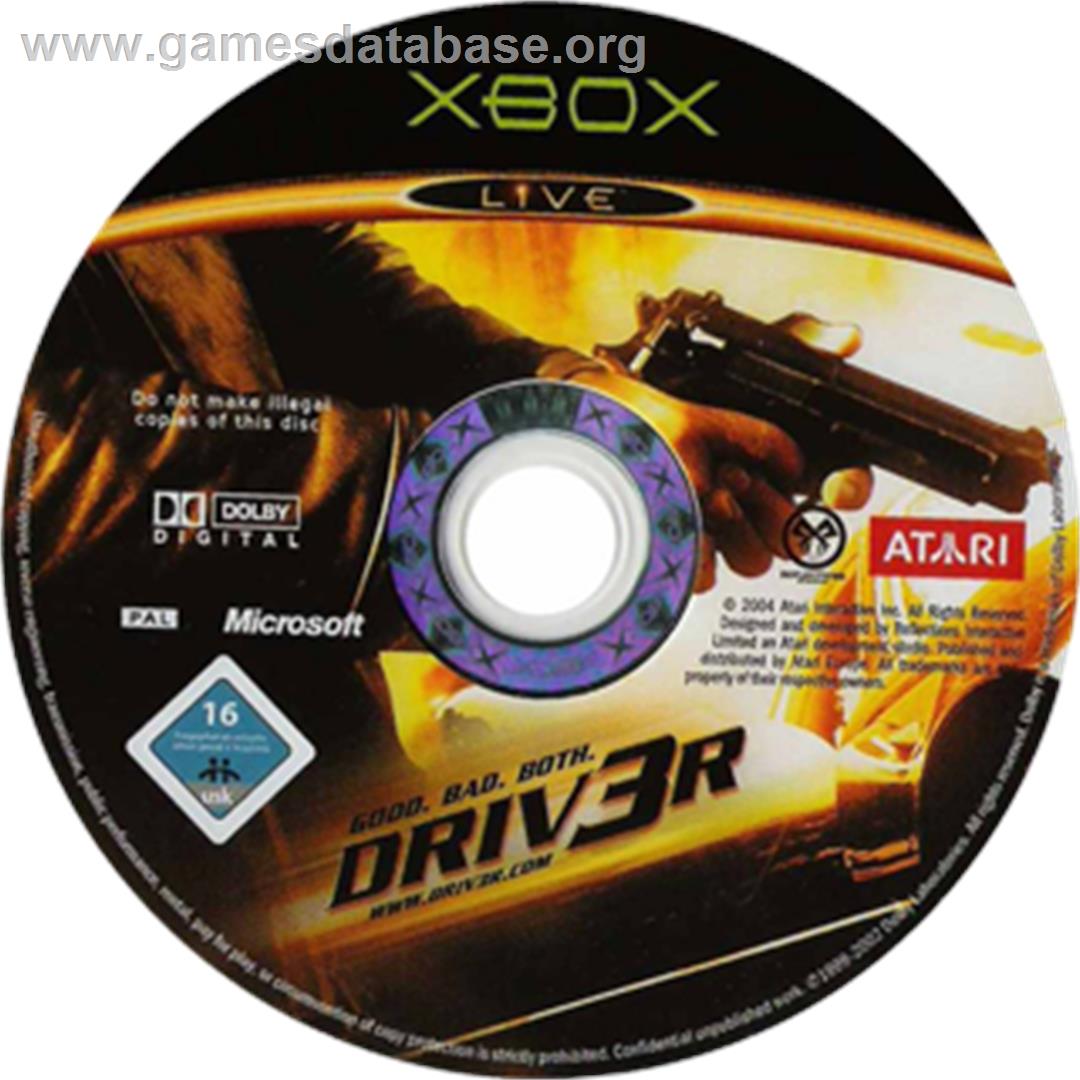 Driv3r - Microsoft Xbox - Artwork - CD