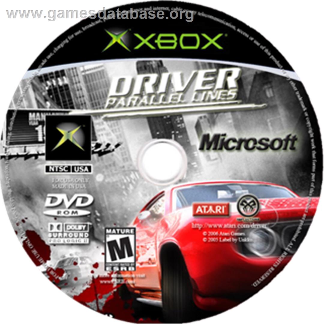 Driver: Parallel Lines - Microsoft Xbox - Artwork - CD